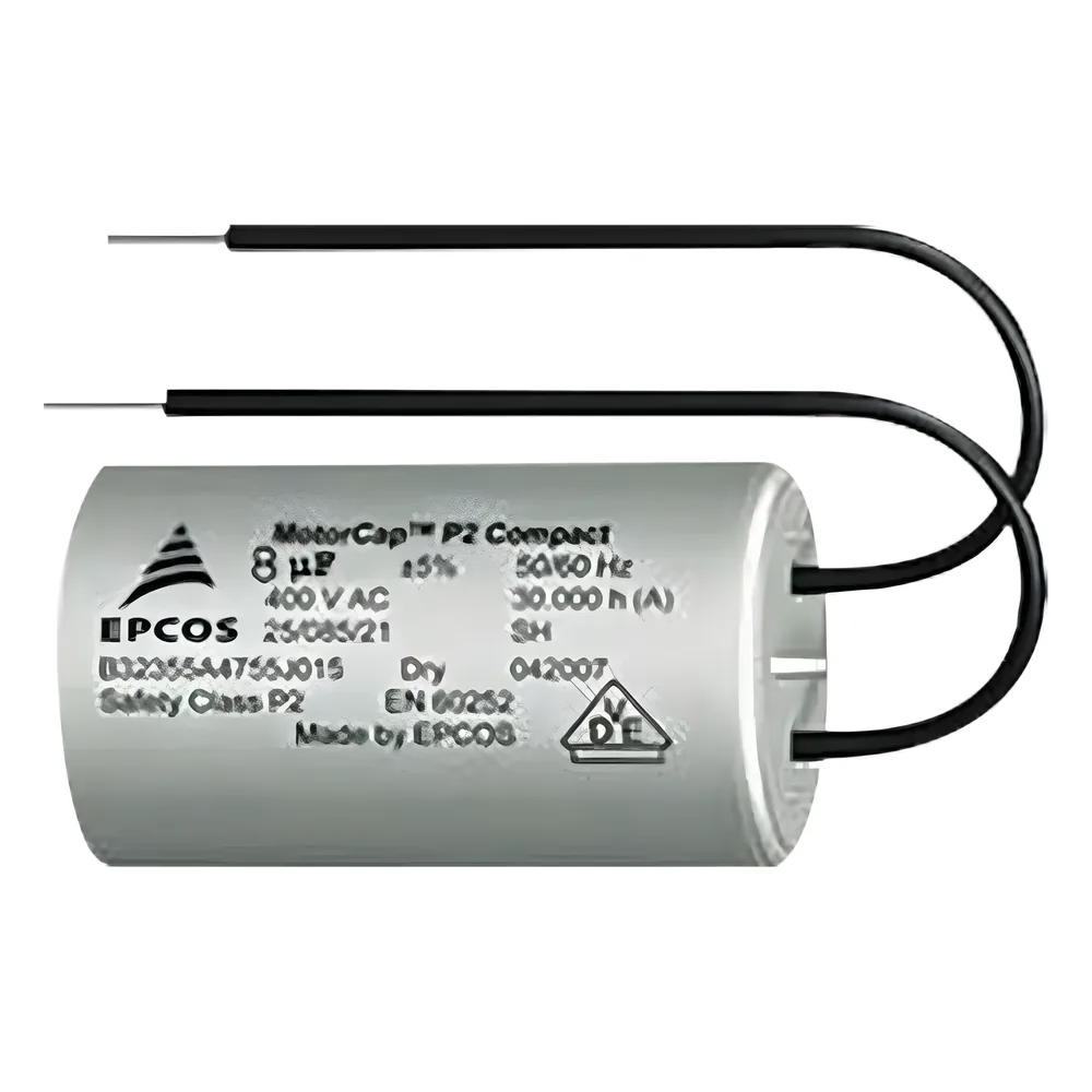 Capacitor de Arranque de 8uF, 400V Con Cables Para Barrera FAAC 615