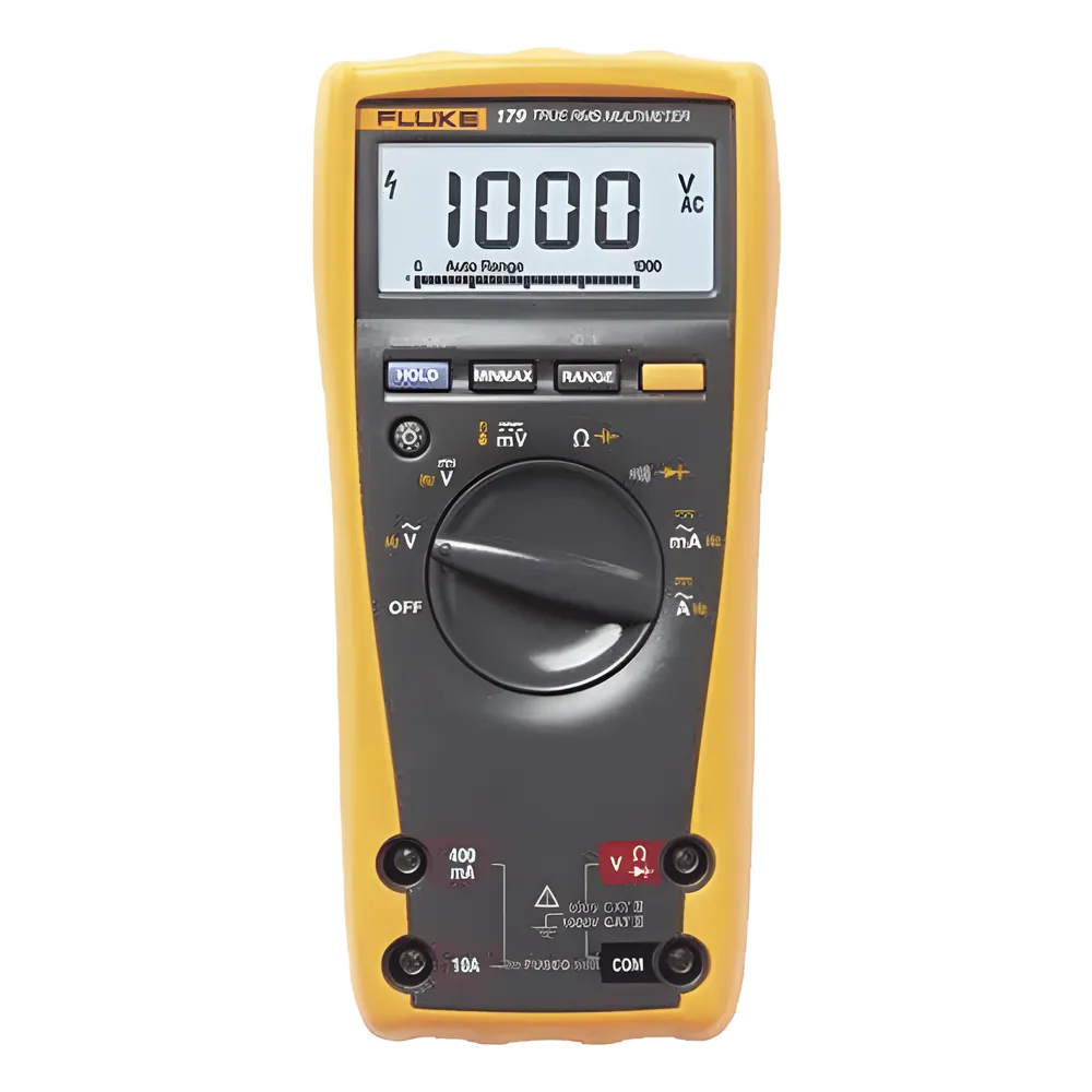 Multímetro Digital de Verdadero Valor Eficaz Serie 170 / 6000 Counts / CAT III 1000V CAT IV 600V / Precisión 0.09% CC / Gráfico de Barras Analógico / Medición Temperatura (Modelo 179) / Garantía de Por Vida