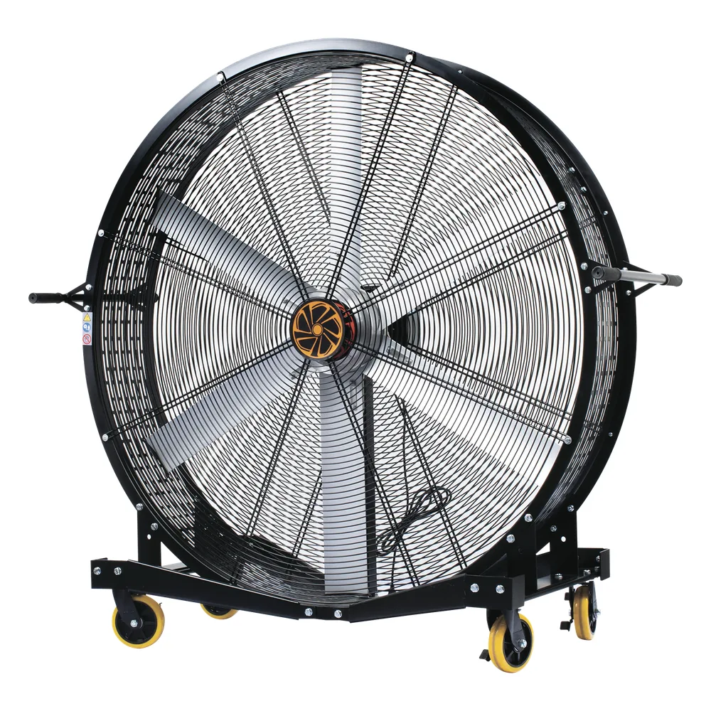 ventilador Industrial Móvil Ultra Silencioso de 1.5 m, Para Almacenes, Hangares, Líneas de Producción, Gimnasios