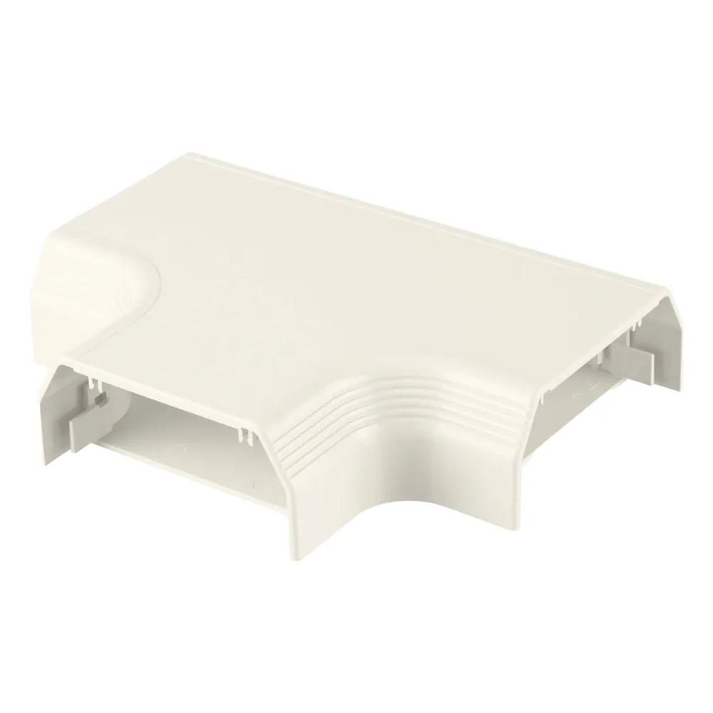 Accesorio en "T", para uso con canaleta T70, Material PVC Rígido, Color Blanco