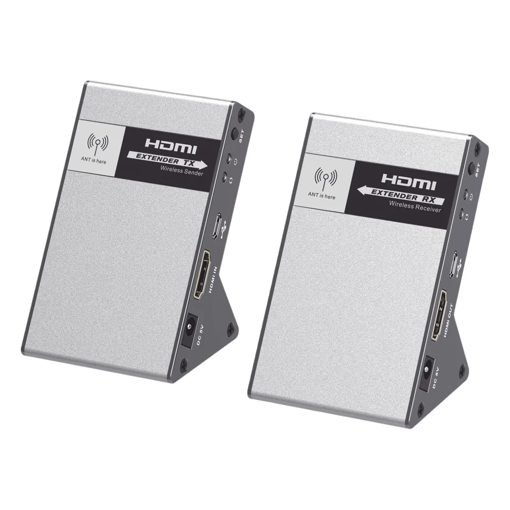 Kit Extensor Inalambrico de HDMI (Cero Cables) / Soporta 4K a 30 Metros de Distancia / Cero Latencia / 60 G / Libre de Interferencias y Seguridad Estable / Multiples Usos