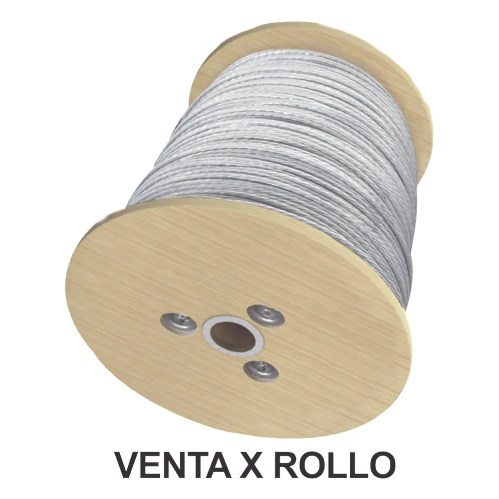 Cable de Retenida de 1/8", Resistencia 600 Kg, 7 Hilos, (Carrete de 4100 metros)