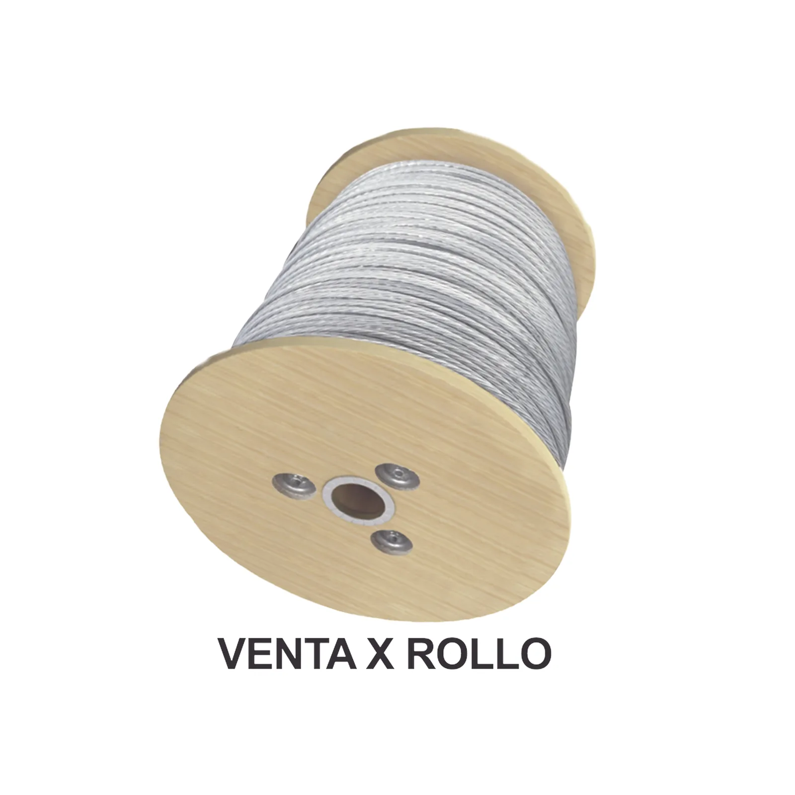 Rollo o carrete de 2000 Metros de Retenida de 1/8" de Alta Resistencia, Galvanizado clase A.
