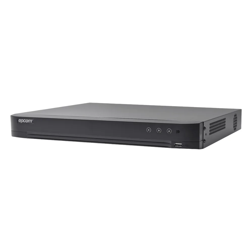 DVR 16 Canales TurboHD + 8 Canales IP / 5 Megapixel Lite - 3K Lite / Acusense (Evita Falsas Alarmas) / Audio por Coaxitron / 1 Bahía de Disco Duro / H.265+ / Salida de Video en Full HD