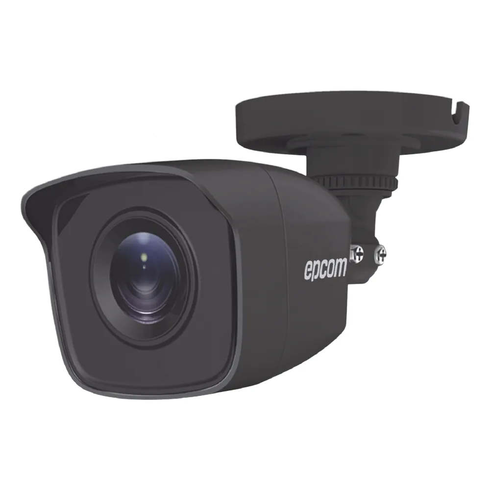 Bala TURBOHD 5 Megapíxel / Lente 2.8mm (85° de Visión) / Exterior IP66 / IR EXIR 20 mts / TVI-AHD-CVI-CVBS / Metal / Color Gris Oscuro