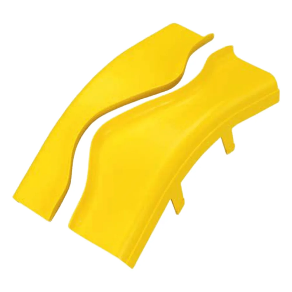 Tapa de Bajada Vertical Exterior de 45º, Para uso con Canaletas 4X4 FiberRunner™, Color Amarillo