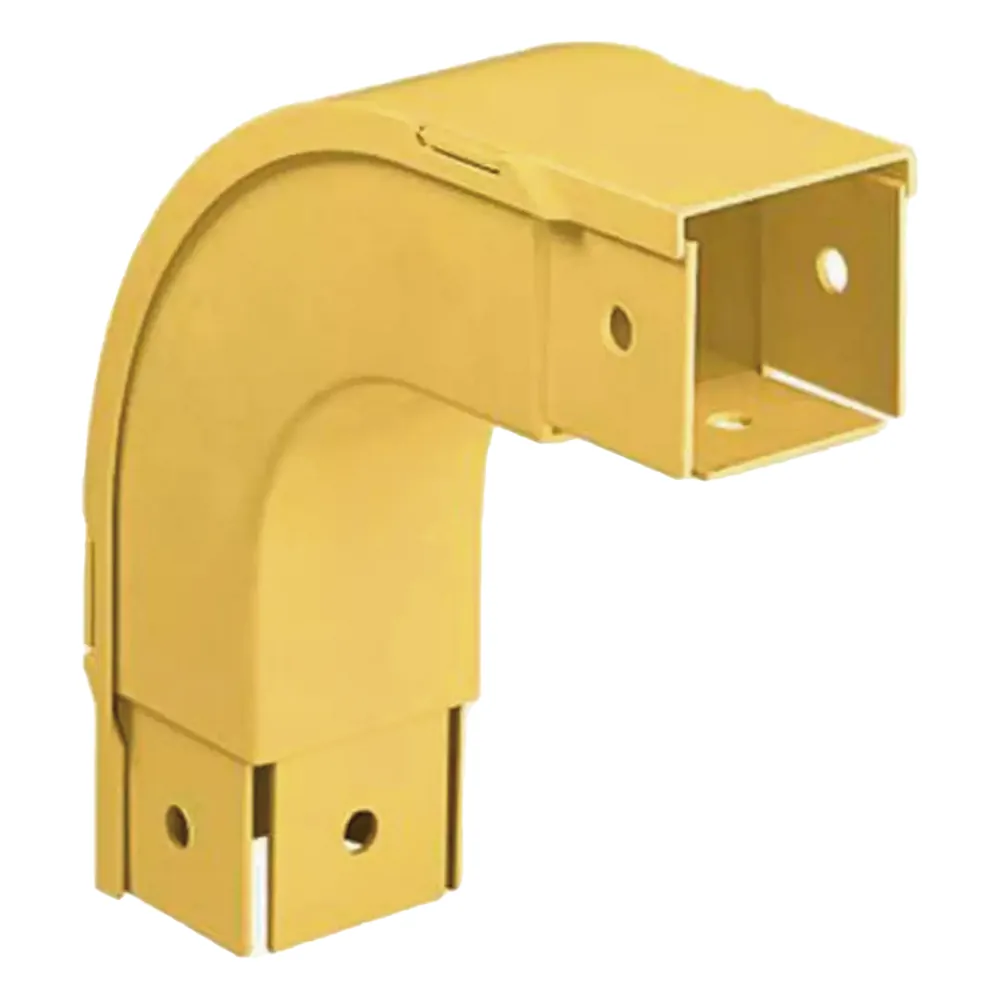 Bajada Vertical Exterior de 90º, Para uso con Canaletas 2x2 FiberRunner™, Color Amarillo