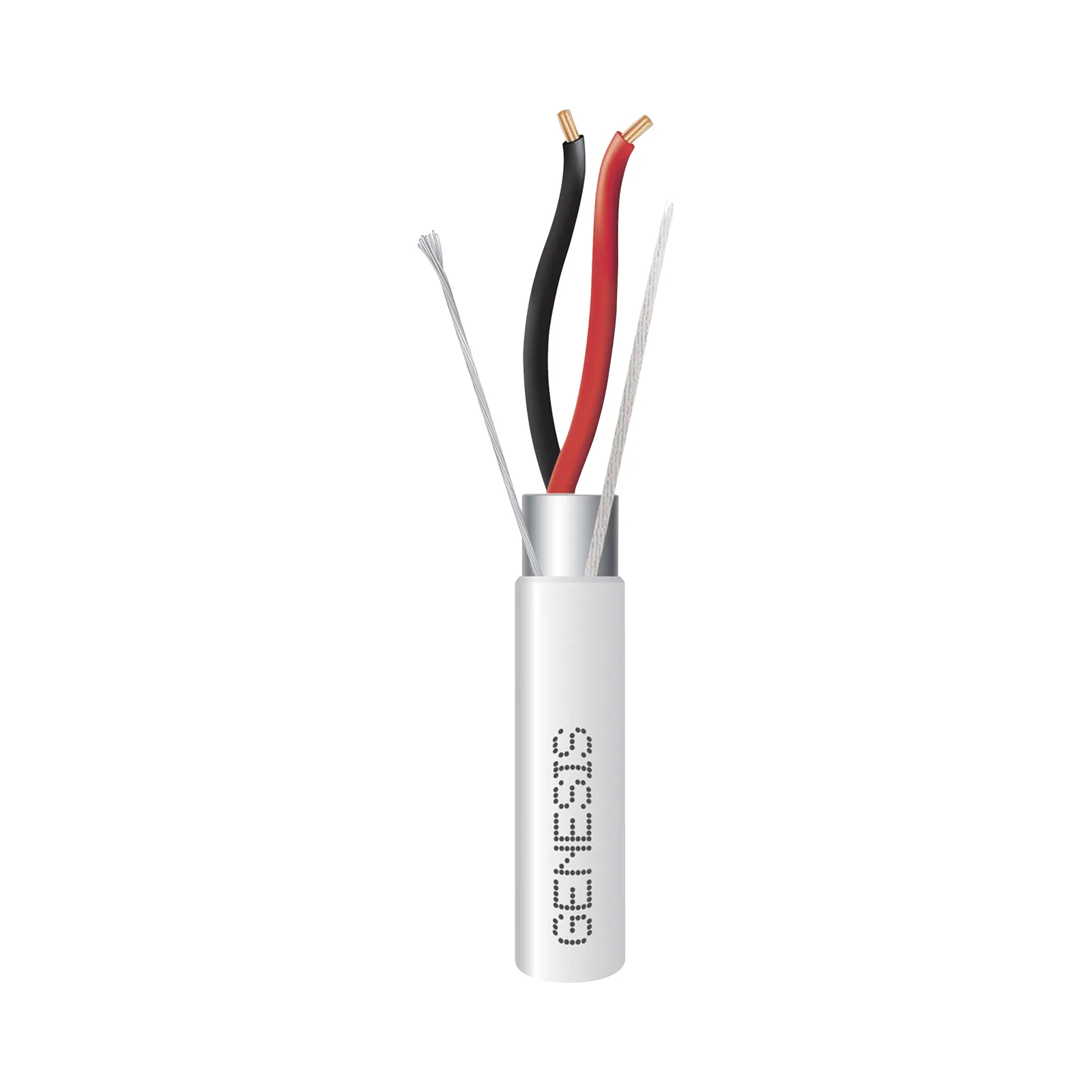 Carrete de 152 m (500 ft) / Cable para Alarma 2x16 AWG / Blindado / Plenum / Blanco