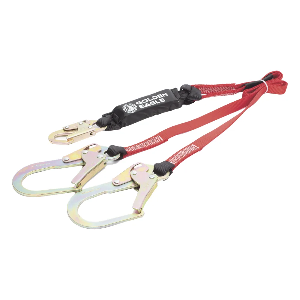 Cable Amortiguador de Caída con Doble Gancho de Sujeción. Ideal para Escalar Torres o Estructuras.