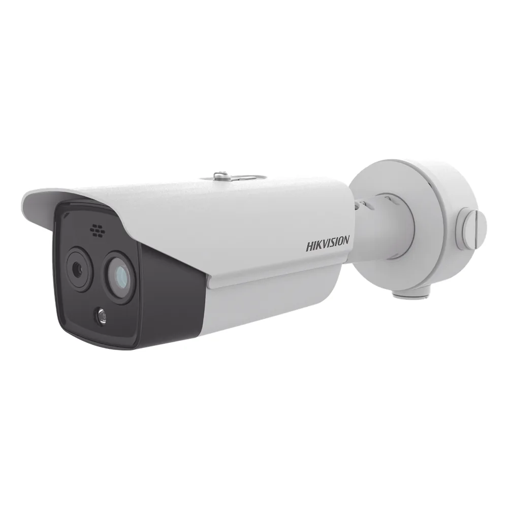 Cámara Bala IP Térmica y Óptica Biespectral / Análisis de Video (VCA) para Protección Perimetral / Medición de Temperatura -20°C a 150°C / Teleobjetivo Térmico 9.7mm / Térmica 256 x 192