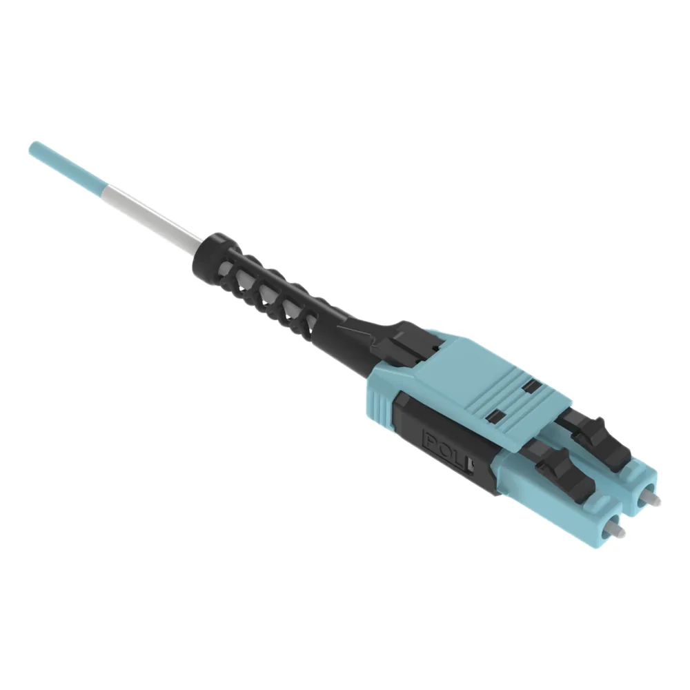 Jumper de Fibra Óptica Multimodo 50/125 OM4, LC-LC Uniboot Duplex, OFNP (Plenum), Color Aqua, 25 Metros (82.02 Pies)