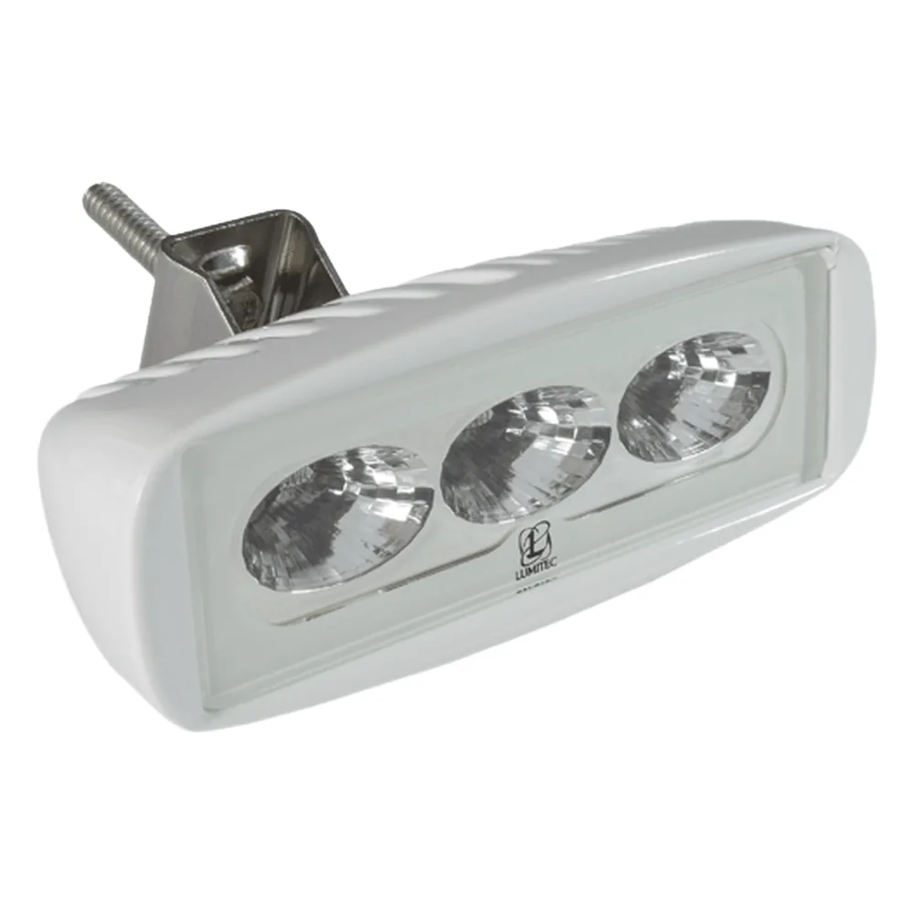 Luz led marina en terminación color blanco CapreraLT, emite luz color blanco de 1000 lúmenes, fabricado bajo norma de protección IP67.