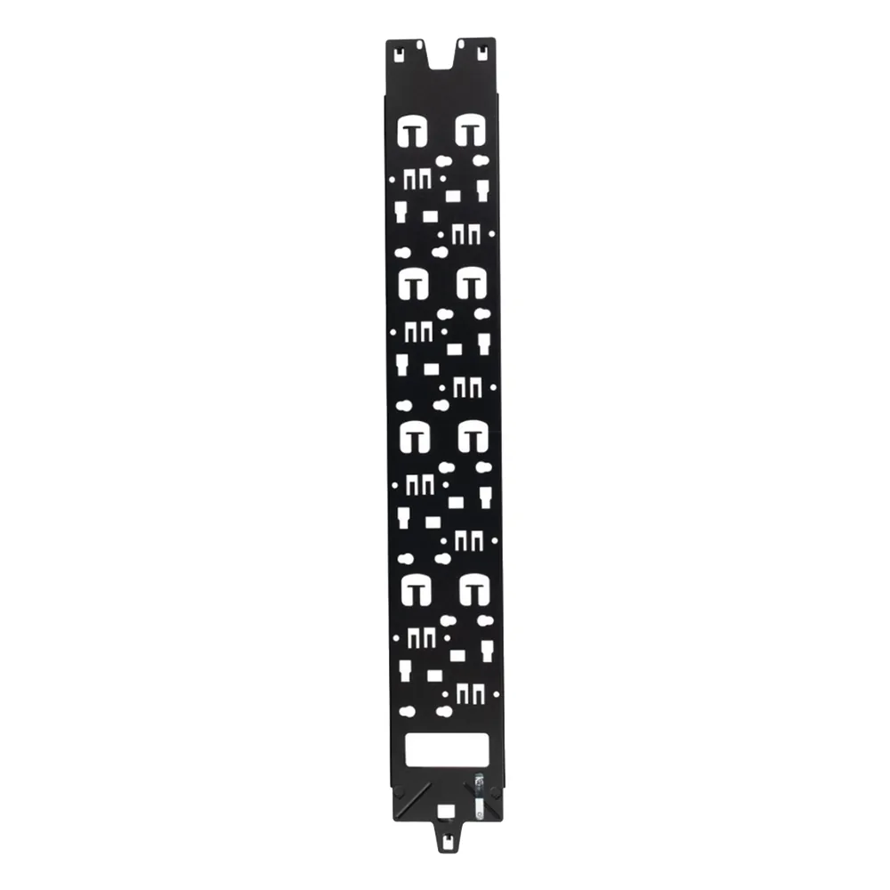Panel Administrador de Cables Vertical para Gabinete FlexFusion™ de 42RU, Acepta Anillos en D, Anillos S1DR, S2DR y L; S1LR, S2LR, Color Negro