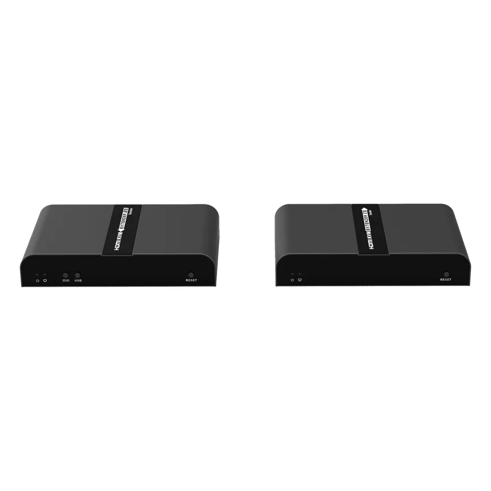 Kit extensor KVM (HDMI y USB 2.0) hasta 100 metros | Resolución 4K @ 30 Hz | Cat 6/6A/7 | CERO LATENCIA | Salida Loop | Soporta Switch Gigabit para control KVM múltiple | Soporta hasta 253