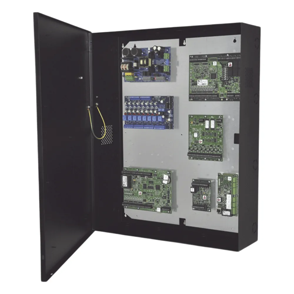 Gabinete Trove2 con Backplane TM2 Extraíble / Para Controladores de Acceso Mercury / Hasta 4 Baterías 12VDC/7AH / Acero 16 AWG / Cerradura y Tamper Incluidos / UL294