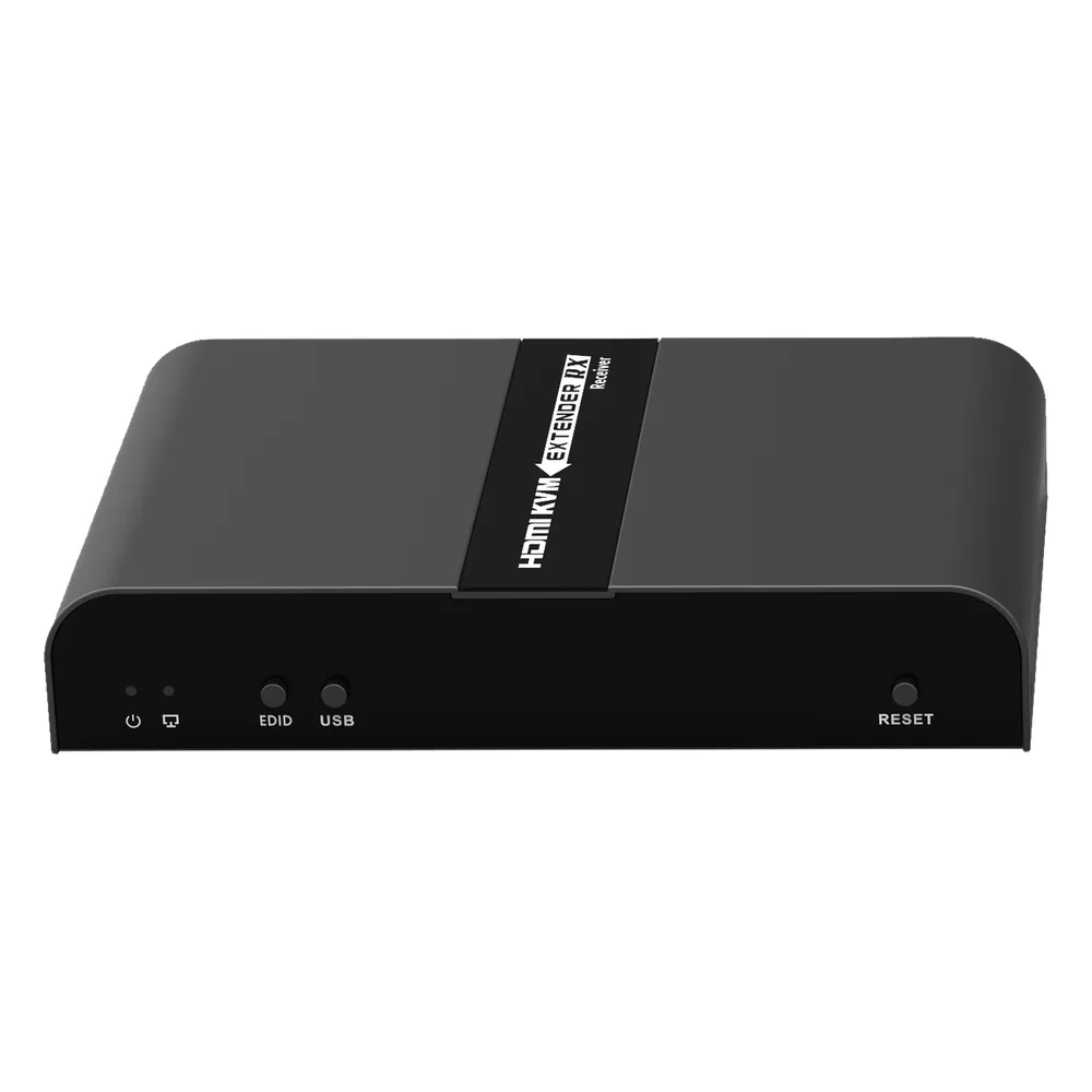 Receptor Compatible para Kits TT671KVM | Resolución 4K@30Hz | Cat 6/6A/7 | Distancia de 100 m | IPCOLOR | Cero Latencia | Control IR | Compatible con Switch Gigabit para control KVM múltiple.