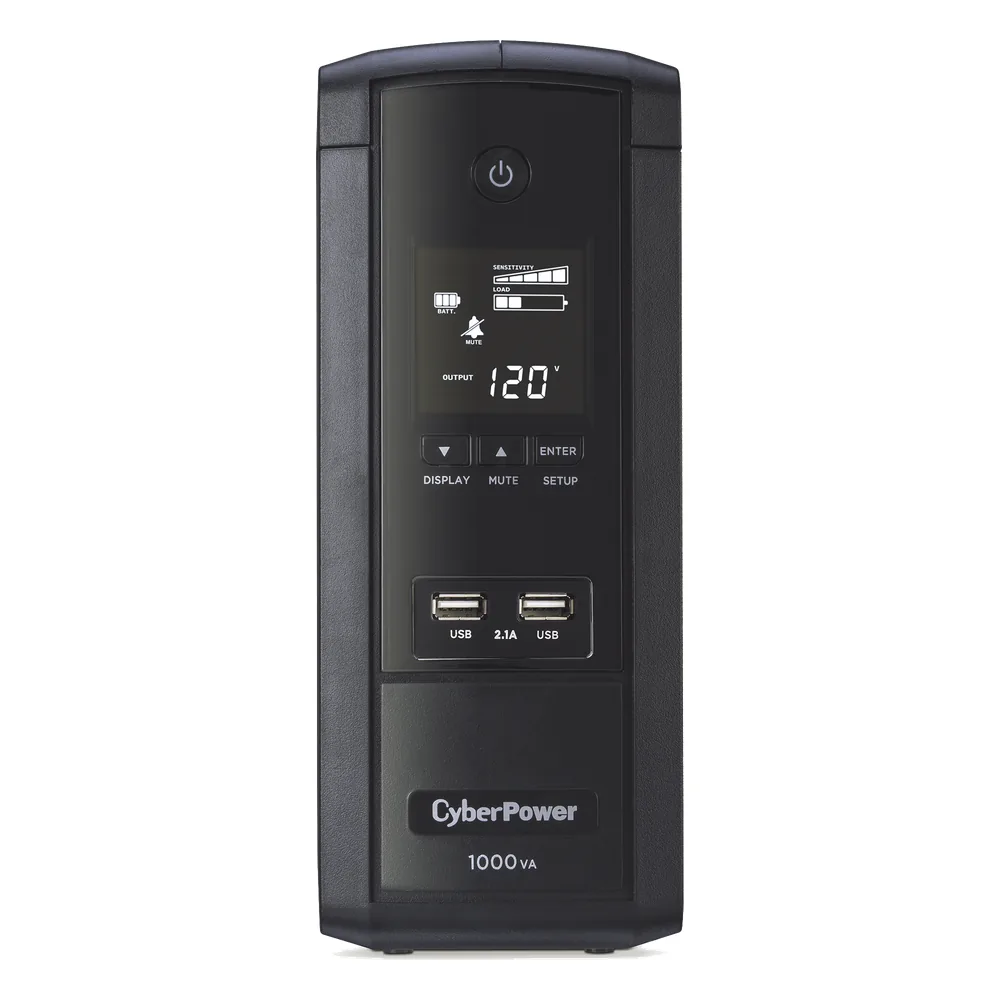 UPS de 1000 VA/600 W, Topología Línea Interactiva, Entrada 120 Vca NEMA 5-15P, Tipo Torre, Con 10 Tomas NEMA 5-15R, 5 años de garantía