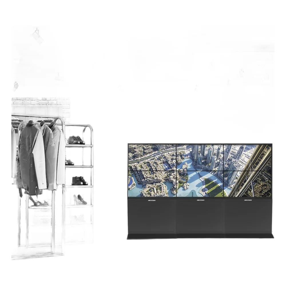 Kit Videowall Comercial 3X2 / Incluye 6 Pantallas 55" / 2 Controladores de 2 Entradas HDMI / Base de Piso