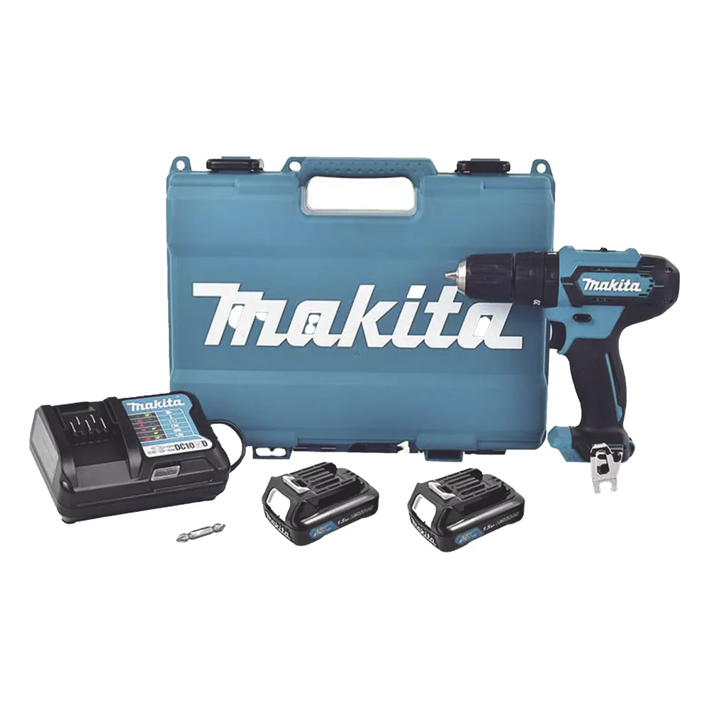 Taladro inalámbrico Percutor de 12 V, 3/8 de 0-450 0-1700 RPM, incluye 2 batería LI-ION de 1.5 AH, Cargador y Maletín