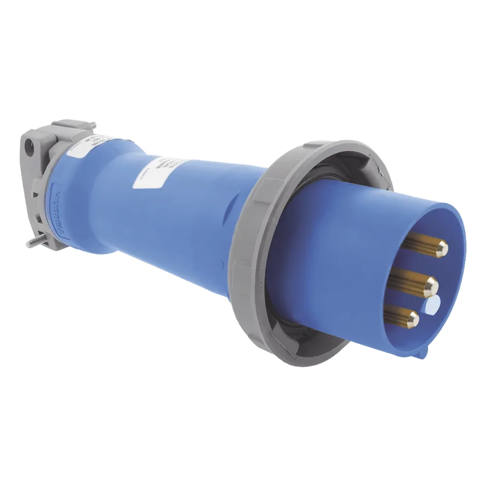 Clavija industrial, 30 A, 250 V CA, 2 Polos 3 Hilos, IP67. Grado Industrial.
