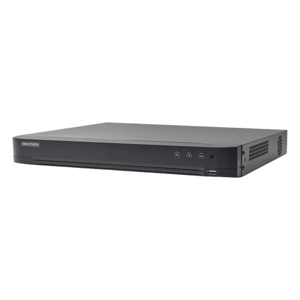DVR 32 Canales TurboHD + 8 Canales IP / 5 Megapixel Lite - 3K Lite / Acusense (Evita Falsas Alarmas) / Audio por Coaxitron / 2 Bahías de Disco Duro / H.265+ / Salida de Video en Full HD