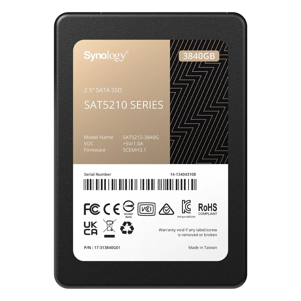 3840 GB SSD , diseñada para Synology NAS