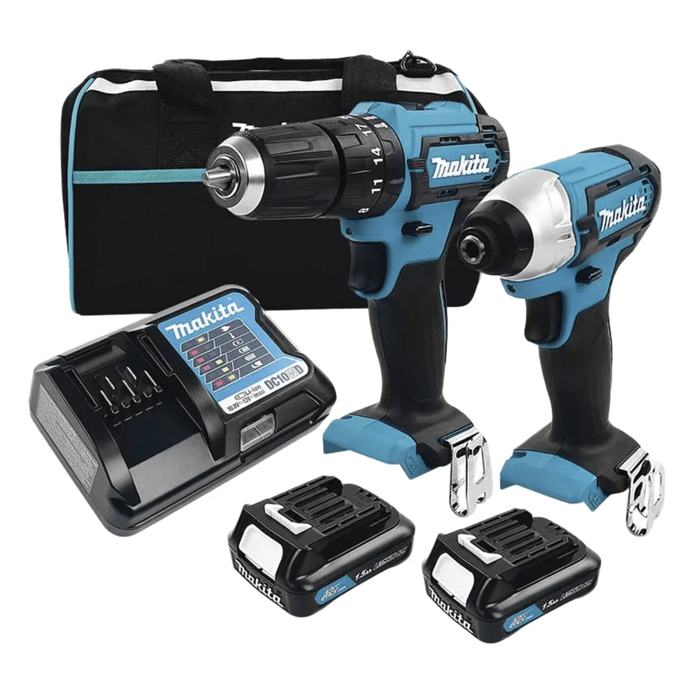 KIT (DHP482 ROTOM. + DTD152 ATORN.IMP.) LI-ION 2 BAT 1.5 AH Y CARG C/LUZ EST.LONA 18V