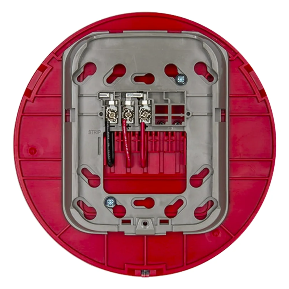 Base audiovisual inalámbrica direccionable para montaje en techo, color rojo, línea SWIFT compatible con paneles Fire-Lite