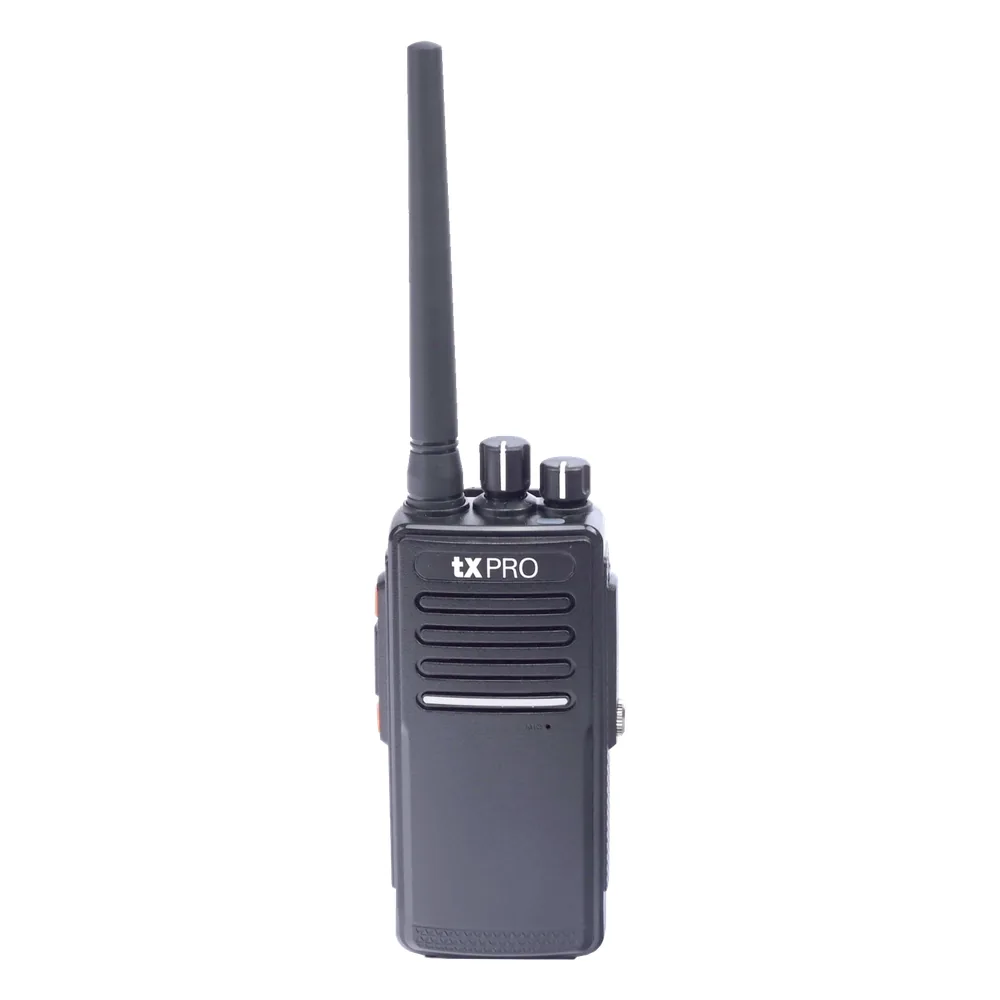 Radio Portátil UHF 400-512 MHz, Digital DMR y Analógico, 5 W, Incluye antena, batería, cargador y clip, 16 canales preconfigurados