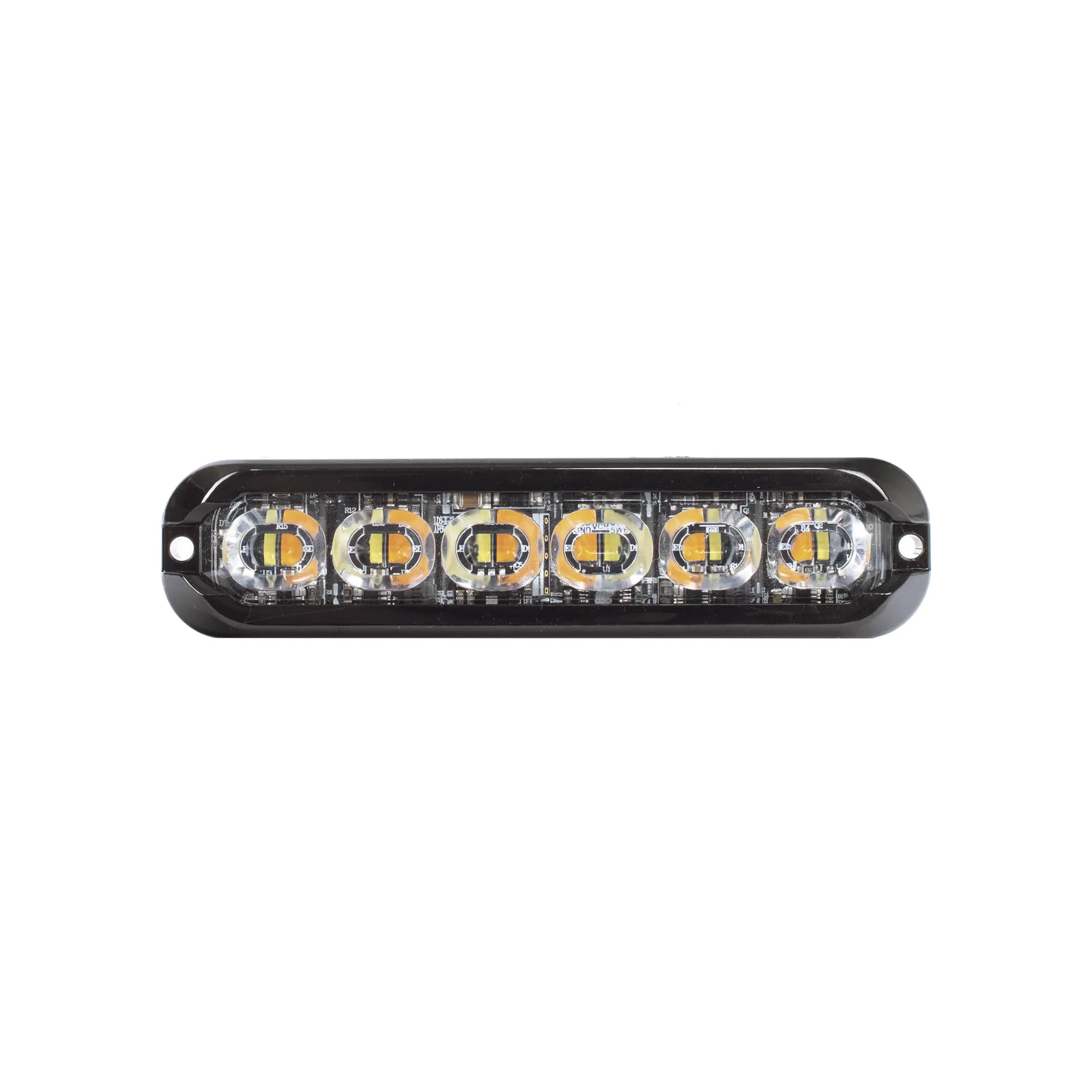Luz Auxiliar Flexible de 12 LED, Ambar/Blanco, Lente Transparente