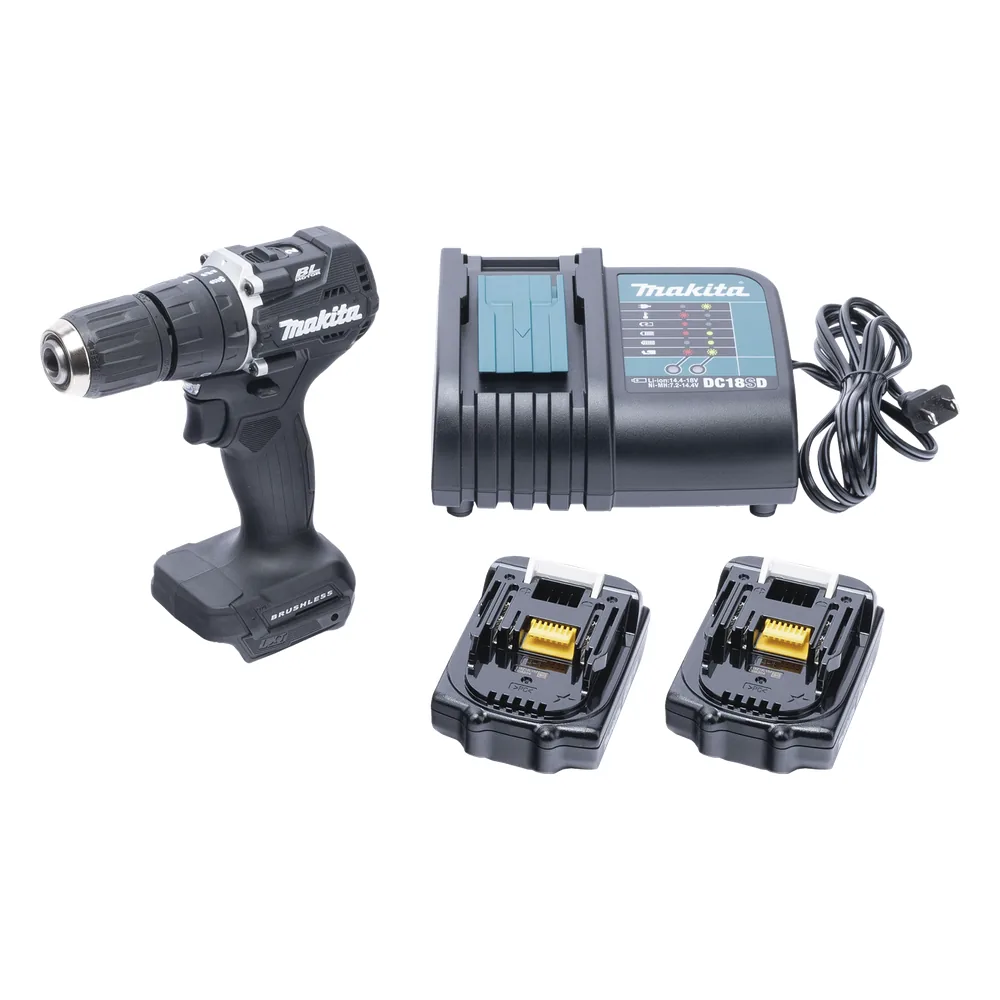 Rotomartillo/Taladro Inalámbrico SIN CARBONES, Broquero de 1/2", 1,700 RPM, 18VâŽ“, Torque: 40 N.m C/2 Bat. (1.5Ah) y Cargador.