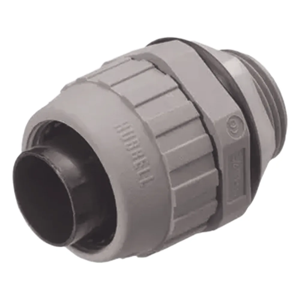 Conector Recto de Nylon de 1/2" para Tubería Liquidtight Polytuff.