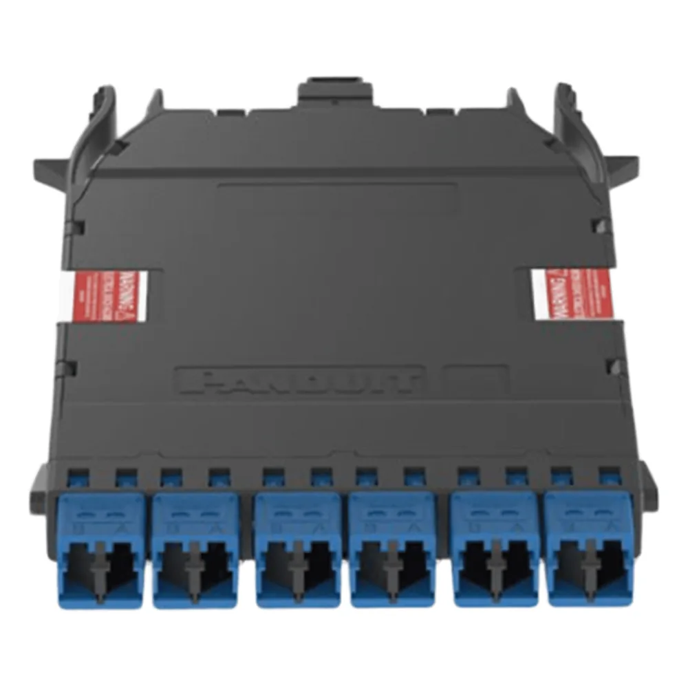 Cassette HD Flex Para 12 Fibras Monomodo OS2, de MPO a 6 Conectores LC Duplex, Método de Polaridad Universal, Color Azul