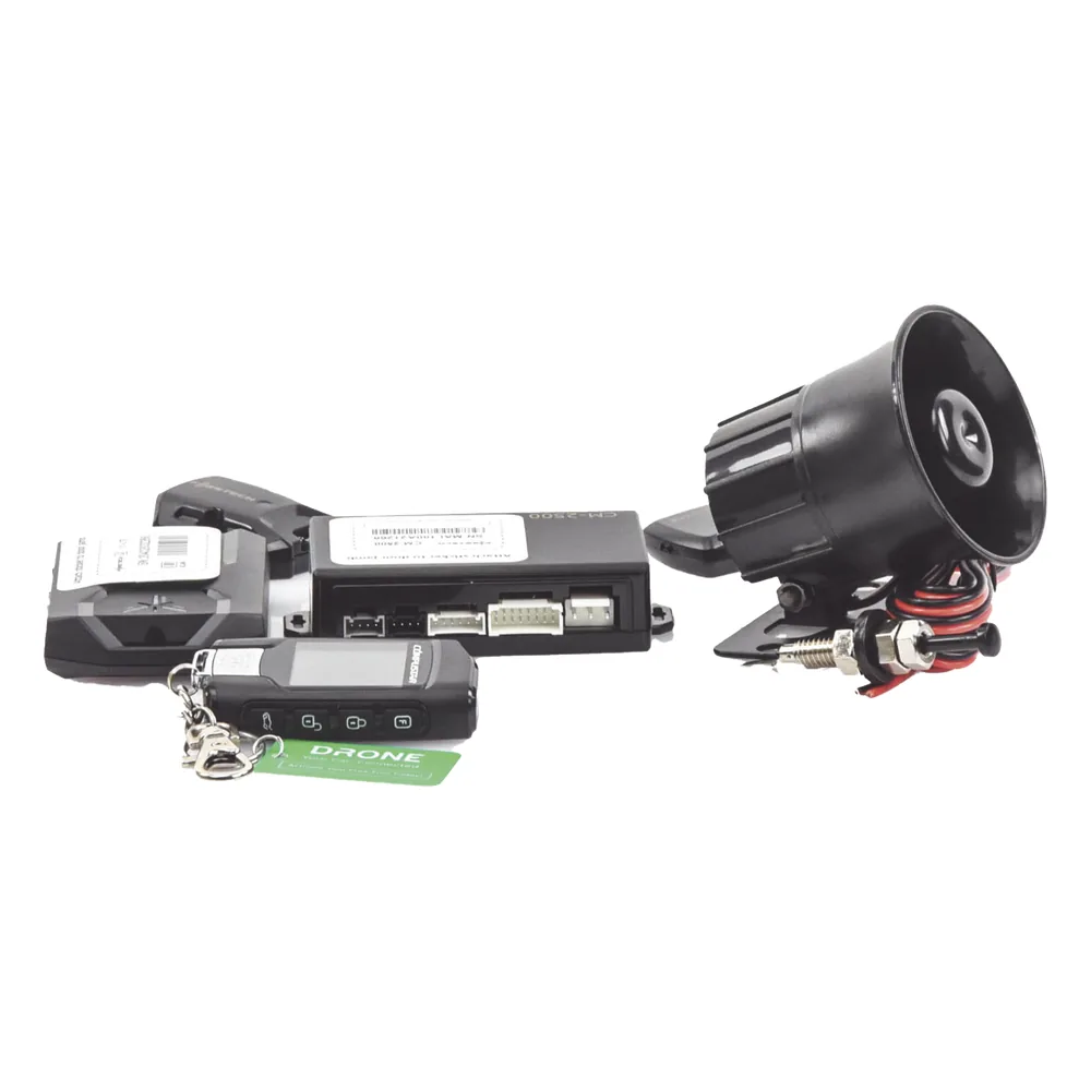 (MONITOREO en APP) Kit de Alarma Vehicular Profesional de 2 vías y control LCD con modulo CM2500 Incluye GPS X1-MAX LTE