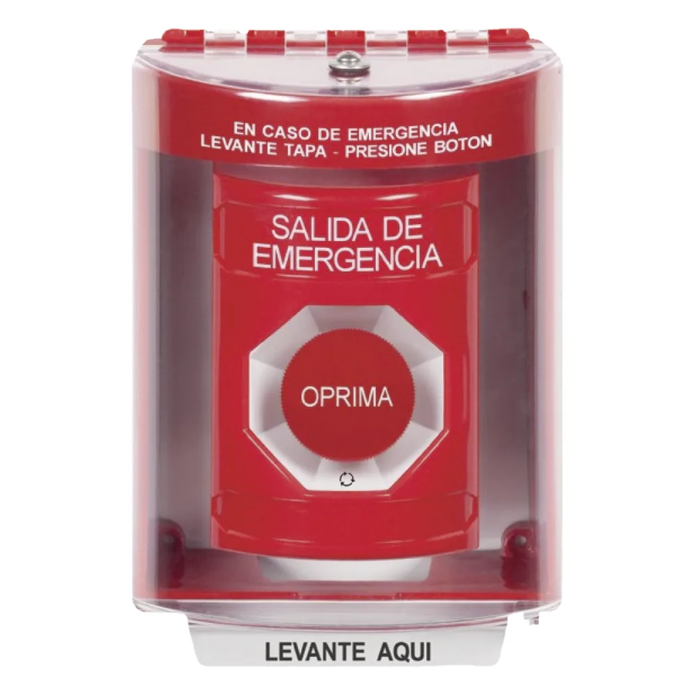 Botón Multipropósito, Salida De Emergencia, Girar Para Reset, Bocina Integrada, Español, Cubierta De Policarbonato, 2 Relevadores NO/NC, Interior/Exterior