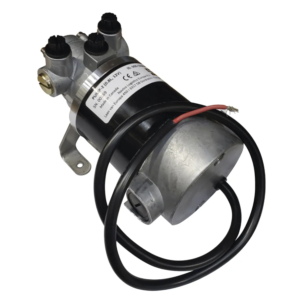 Bomba Hidráulica Reversible PUMP-2 / 12V DC / Flujo 0.8L (49 cu.in) por Minuto / Para Cilindros de 80 cc - 250 cc (4.9 - 15.2 cu.in) / Conexiones O-Ring Boss (ORB) / Incluye 3 Accesorios ORB-5 a 9/16 UNF / Compatible con SteadySteer