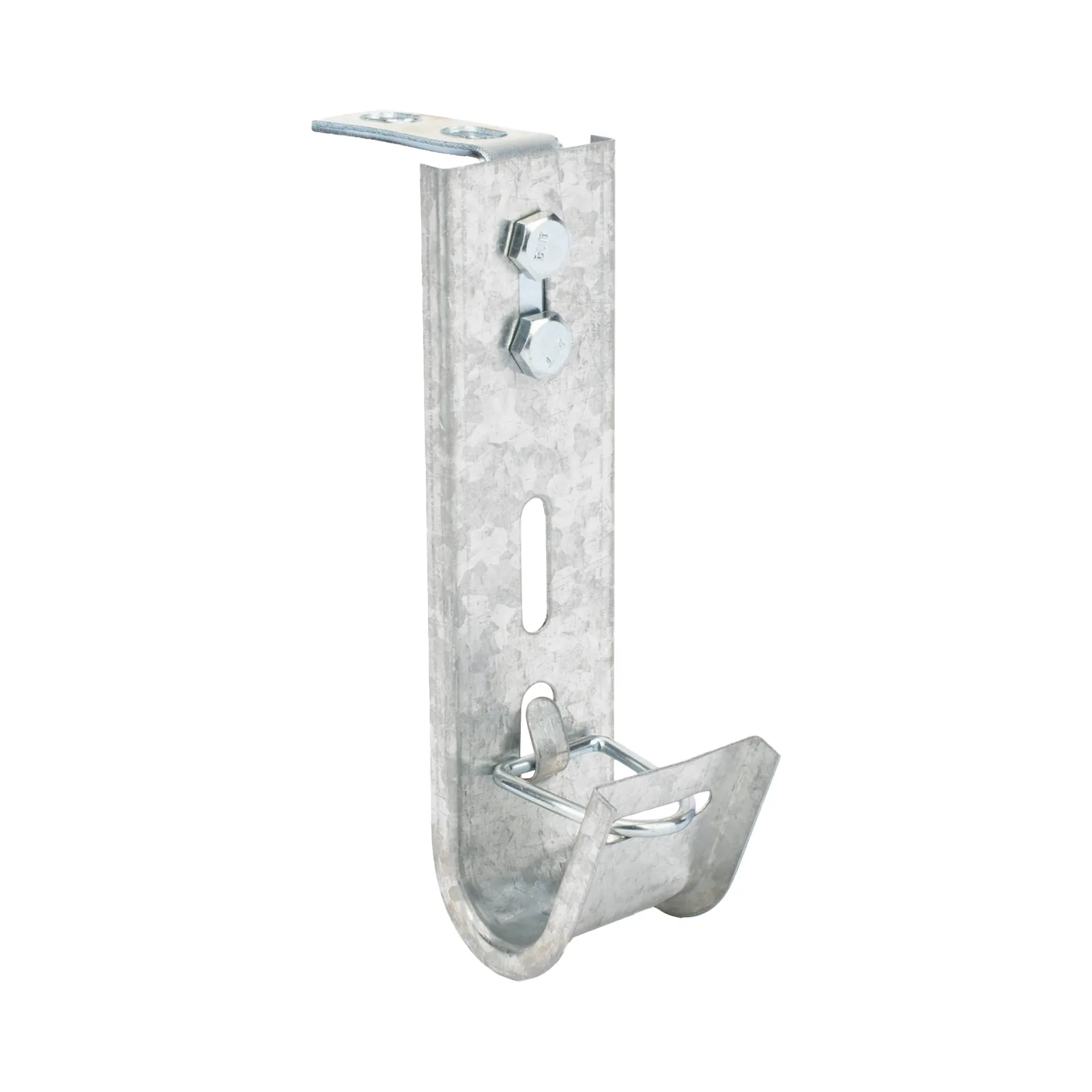 Soporte (Gancho) tipo J-Hook, hasta 7 cables Cat6, ideal para soportar cableado en los espacios de manipulación al aire, Para instalación en interior