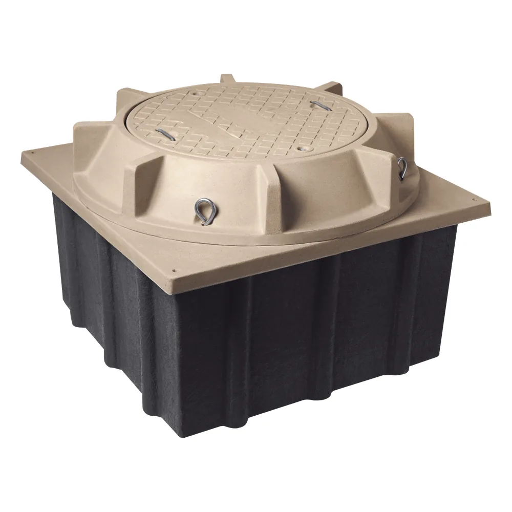 Registro Mini Manhole con Tapa de Concreto Polimérico 1.22 Metros x 1.22 Metros x 0.61 Metros (4 Pies x 4 Pies x 2 Pies), Resistencia 20 Toneladas, Uso Vehicular Pesado