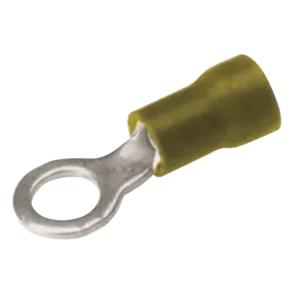 Zapata Terminal de Ojillo para Tornillo 3/16 in (5 mm) calibre 12-10 AWG con aislamiento de vinilo.