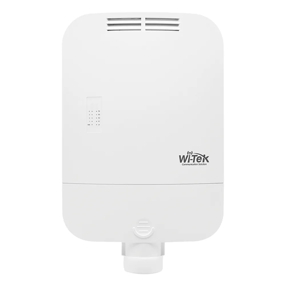 Switch CCTV PoE para exterior / No administrable / Con 4 puertos Gigabit PoE af/at + 1 Puertos Uplink Gigabit + 1 x SFP Gigabit / Presupuesto 65 W / Ideal para Aplicaciones de Videovigilancia
