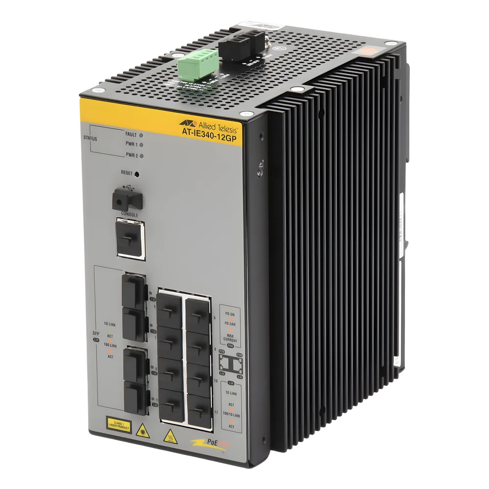 Switch Industrial PoE+ Capa 3 D/8 Puertos 10/100/1000 PoE af/at, 4 x SFP (TAA)