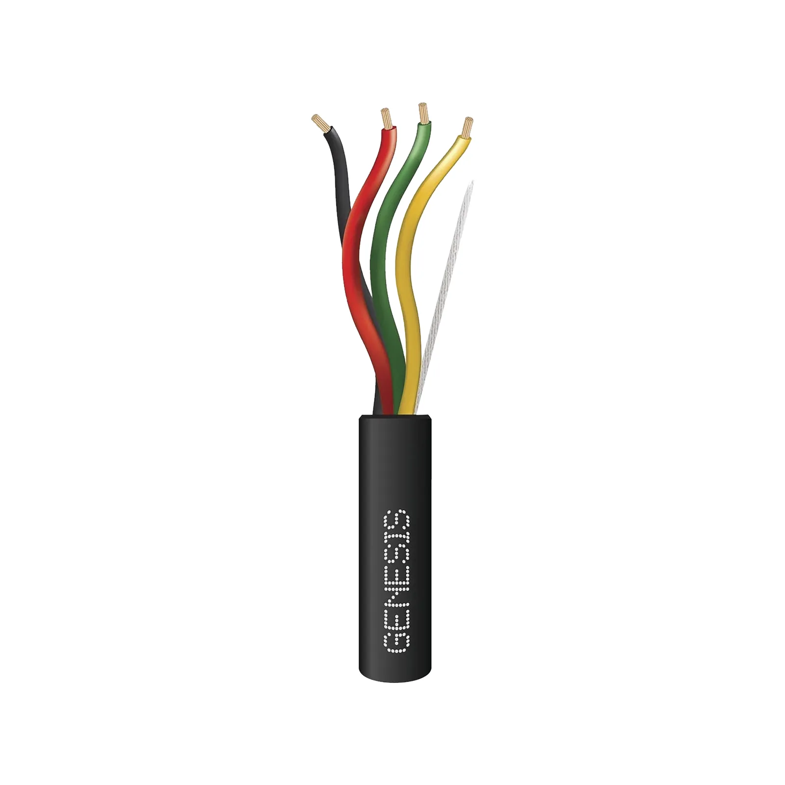 Carrete de Cable de 305 Metros (1000 Pies) / 4x14 AWG / Cable Direct Burial / Color Negro / Para Uso en Intemperie / Uso en Aplicaciones en Sistemas de Detección de Incendio y Sistemas de Evacuación