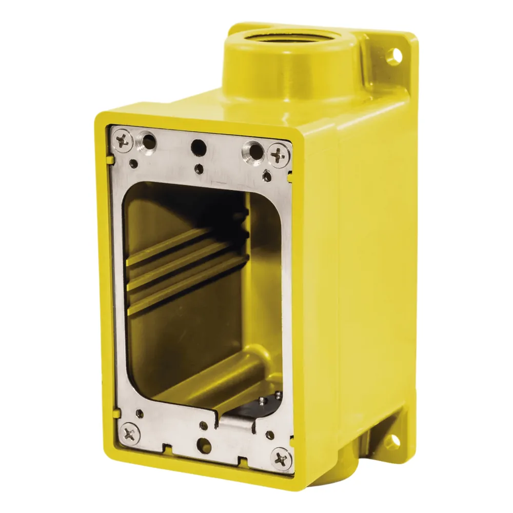 Caja Hermética Serie FD de 3/4" NPT/ Color Amarillo.