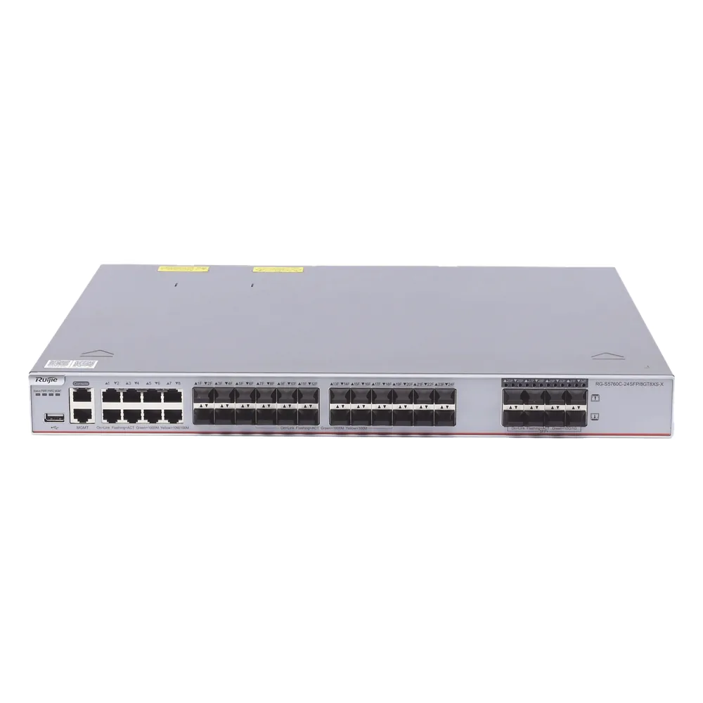 Switch Core Administrable Capa 3 con 8 puertos Gigabit, 24 SFP y 8 SFP+ Combo para fibra 10Gb, gestión gratuita desde la nube. (No Incluye Fuentes de Poder)