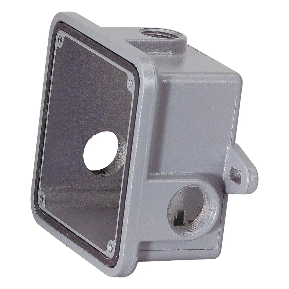 Caja trasera resistente a la intemperie, metálica, gris, accesorio federal signal