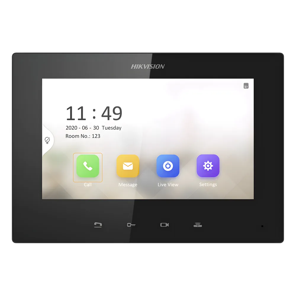 Monitor IP Lite TOUCH 7" para Videoportero IP / Vídeo en Vivo / PoE Estándar / Apertura Remota / Llamada Entre Monitores / Audio de dos vías