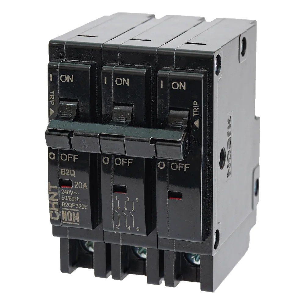 Interruptor Termomagnético Enchufable, Serie: B2Q, 3P, 20A, 240V (SKU:1002295)