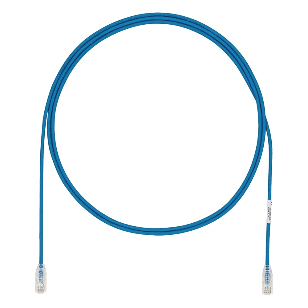 Cable de Parcheo UTP Cat6A, CM/LSZH, Diámetro Reducido (28AWG), Color Azul, 17 Metros (55.77 Pies)