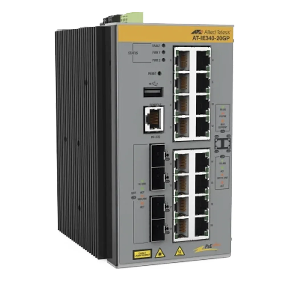Switch Industrial Capa 3, 16x 10/100/1000T PoE+, 4x 100/1000X SFP (TAA compliant)