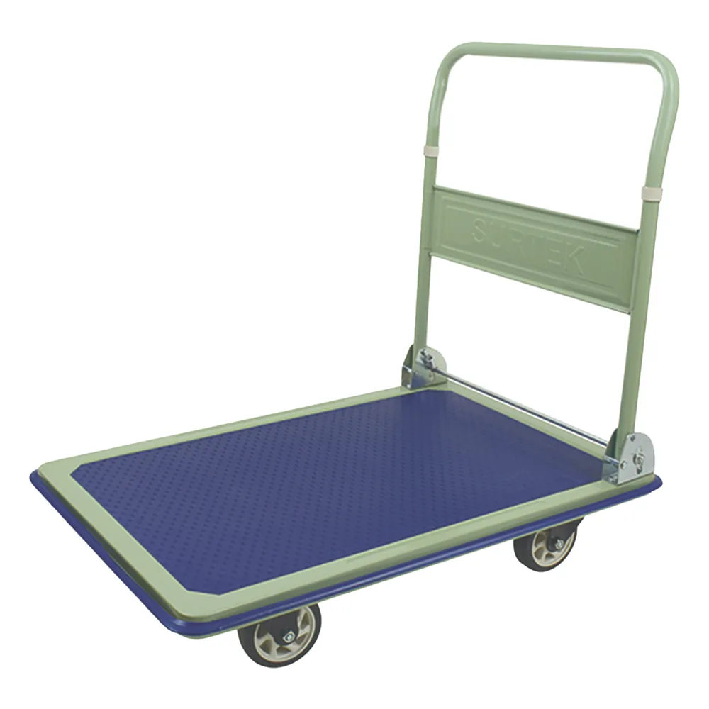Carro Plataforma con capacidad 300 Kg / Base metálica resistente con protección plástic / 4 Ruedas TPR duraderas."